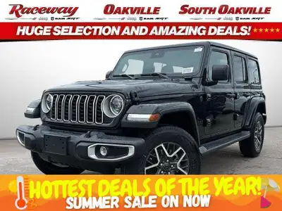 2025 JEEP WRANGLER 4 DOOR SAHARA 4X4 Black Exterior Black McKinley Leather Trimmed Seats 3.6L V6 Eng...