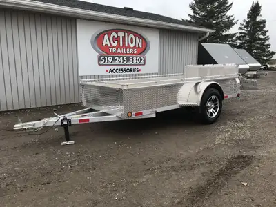 ACTION SERIES 5' X 10' ALUMINUM UTILITY TRAILER WITH REAR MESHED BI-FOLD GATE UPGRADE! Locally built...