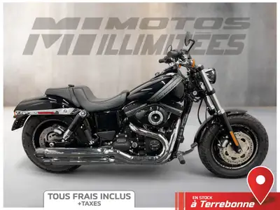 Harley-Davidson FXDF Fat Bob 103 2014 Noir 13377 km au compteur. Motos Illimitées Terrebonne. Prix d...