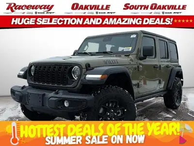 2025 JEEP WRANGLER WILLYS '41 Exterior Paint Colour - Special Edition Green Black Cloth Low Back Buc...