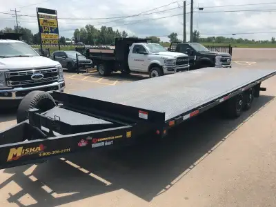 DEMO - 2025 Miska 7 Ton Hydraulic Tilt Deckover Float Trailer with 102in.x24' Deck Features include...
