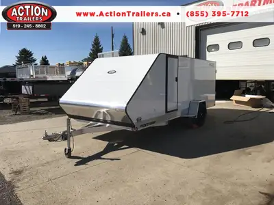 PRO STARR BULLITT SERIES 7 X 16" INLINE HYBRID SLED TRAILER – REAR RAMP DOOR, STAINLESS STEEL HARDWA...