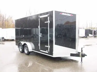 Remorque neuve WERBERLANE 8'.6'' x 16' v-nose 2 essieux 5200LB. A GLISSIERE 7'.6" de haut interieur...