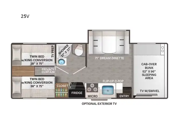 2024 Thor Motor Coach Four Winds 25V in RVs & Motorhomes in Abbotsford - Image 3