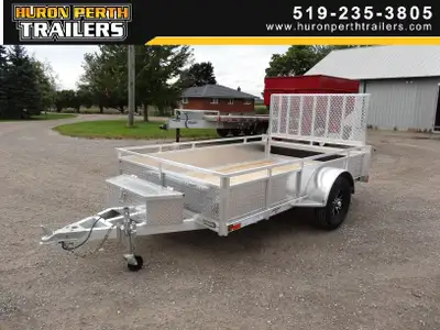 Huron Perth Trailers 2023 Millroad MS610 Aluminum Utility Trailer 6ft Width x 10ft Length 16 inch Cr...