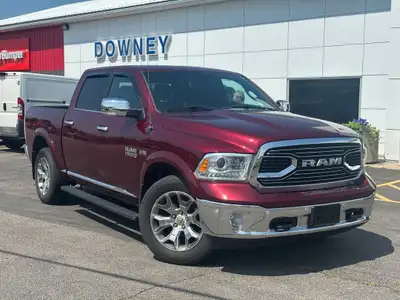 BOLDLY LUXURIOUS AND UNMISTAKABLY POWERFUL — THIS 2018 RAM 1500 LARAMIE LIMITED CREW CAB 4X4 IN RED...