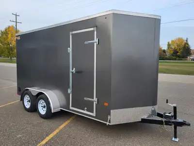 YEAR: 2025 MAKE: RAINBOW TRAILERS MODEL: PRAIRIE ROADS SIZE: 7'X14'+V-NOSE AXLES: 2-3500LB SUSPENSIO...