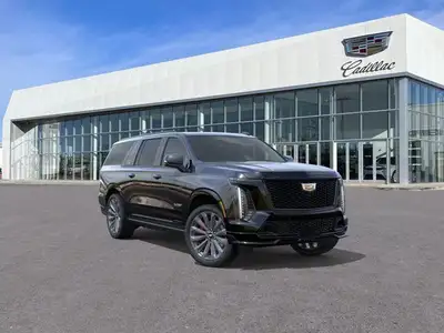 Commanding in every sense, the 2025 Cadillac Escalade ESV V-Series finished in sleek Black Raven sit...