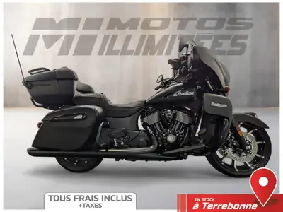 INDIAN Roadmaster Dark Horse 116 2023 Black smoke 942 km au compteur. Motos Illimitées Terrebonne. P...