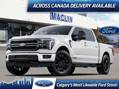 This brand new STAR WHITE METALLIC 2025 FORD F-150 LARIAT is powered by a 3.5L POWERBOOST HYBRID ENG...