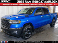 This 2025 Ram 1500 Crew Cab Warlock 4x4 pickup truck with 3.92 rear axle ratio, tow hitch, fog lamps... (image 6)