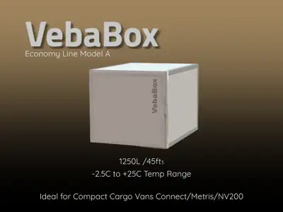 VebaBox Economy Line Model A Modular Cooler Box 1250L /45ft3 -2.5C to +25C Temp Range Ideal for Comp...