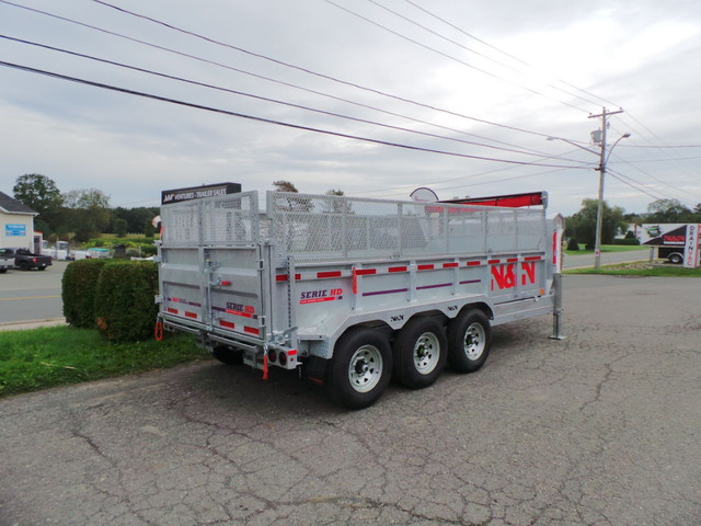 2024 N&N GALVANIZED 82X16' TRI-AXLE GOOSENECK DUMP TRAILER in Cargo & Utility Trailers in Fredericton - Image 3