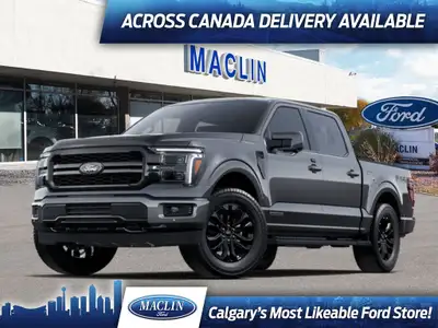 This brand new CARBONIZED GREY METALLIC 2025 FORD F-150 LARIAT is powered by a 3.5L POWERBOOST HYBRI...