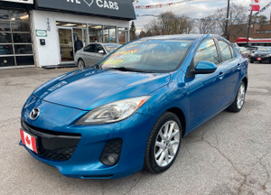 2013 Mazda 3 GT BT NAVI REV CAM HEAT LEATHER SUNROOF...LOW KMS.