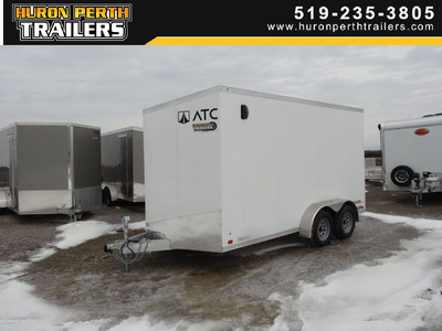HURON PERTH TRAILERS BLOW OUT SALE!!!! 2022 ATC Raven 7x14+2 Enclosed Aluminum Trailer Polar White E...