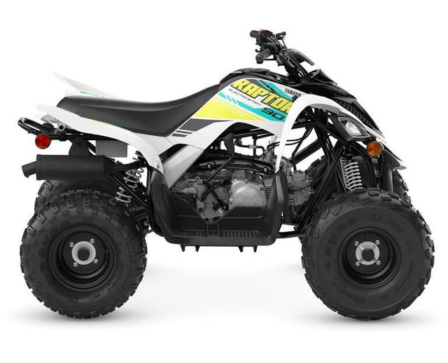 2023 Yamaha RAPTOR 90 White in ATVs in North Bay