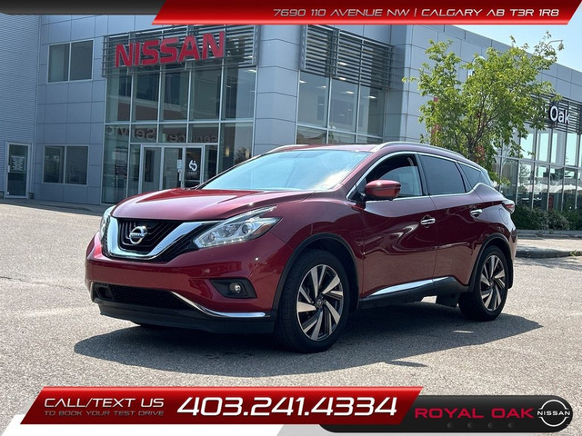 2018 Nissan Murano AWD Platinum - SUNROOF / LOW KM'S in Cars & Trucks in Calgary