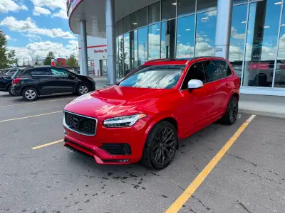 Our 2018 Volvo XC90 T6 R-Design in Passion Red is a local trade! Call to book an appointment and vie...
