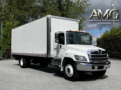 2020 Hino 338 24 Foot 5 Ton Cube Van with Power Tailgate Box Size: 24'L x 8'4in.W x 8'H Maxon Power...