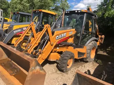 2014 CASE 580SN CAB, HEAT, AIR, EXTENDAHOE, 4X4, RIDE CONTROLS, 18" DIG BUCKET, REAR AUXILLIARY HYDR...
