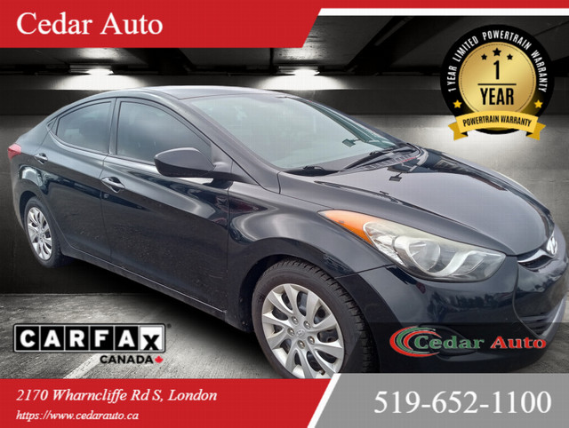 2013 Hyundai Elantra 1 YEAR POWERTRAIN WARRANTY INCLUDED in Cars & Trucks in London