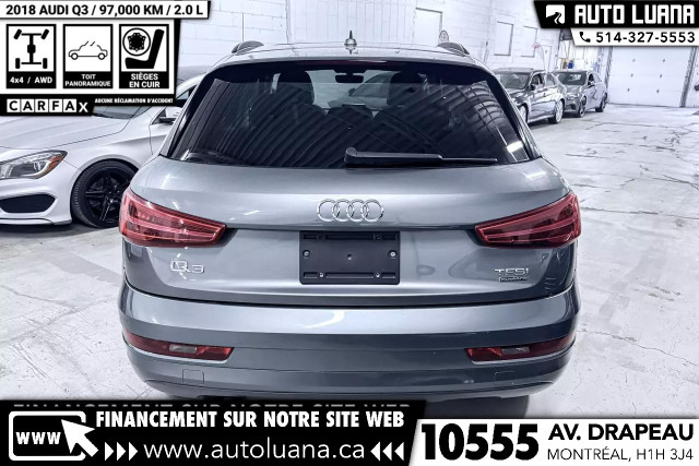 2018 AUDI Q3 2.0 Premium Quattro TOIT PANO/MAGS/CUIR/97,000km in Cars & Trucks in City of Montréal - Image 2