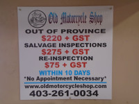 We Can Do Your Out of Province Inspection or Salvage Inspection!