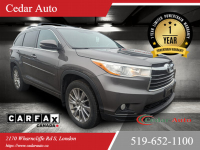 2014 Toyota Highlander AWD XLE | ONE OWNER | 1 YEAR POWERTRAIN W