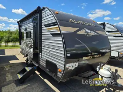 Forest River Aurora Light travel trailer 15RDX highlights: Queen Bed U-Shaped Dinette Exterior Stora...