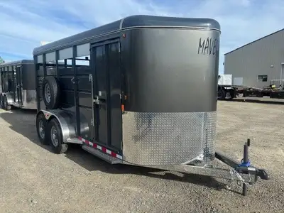 2025 Maverick 17' Stock Bumper pull trailer. Standard Features- Aluminum covered roof w/fiberglass r...