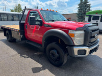2013 Ford F-550 XL Flat Deck Reg Cab 6.8L V10 Gas 4X4 DRW ONLY 79,483 KM ! Engine Hours: 6,318 11 FT... (image 5)