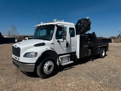 2013 Freightliner M2 106 Extended Cab Picker / Boom Truck + 8.3L Cummins ISC Diesel Engine + 4x2 W/...
