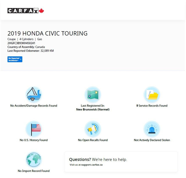2019 Honda Civic Coupe Touring-New 19" Wheels-GPS-Sunroof-Leathe in Cars & Trucks in London - Image 3
