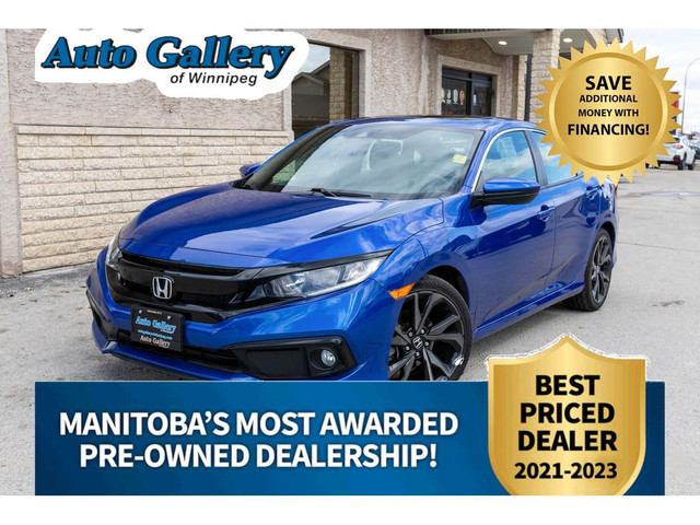 2019 Honda Civic B.C. CAR | SPORT | SUNROOF | HTD SEATS | CARPLA in Cars & Trucks in Winnipeg