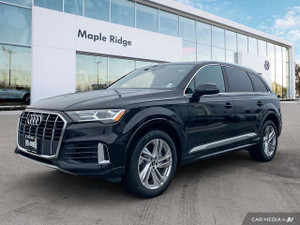 2023 Audi Q7 Komfort | 3rd Row | Blind Spot | Rear Climate | Sunroof | Navi | Park Sensors | Heated Leather | AWD