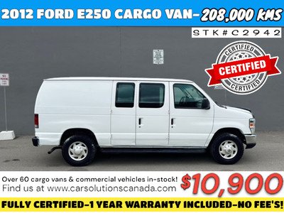 2012 FORD E-250 CARGO VAN***FULLY CERTIFIED*** E-250