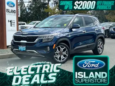 This 2023 Kia Seltos has a Blue exterior and Black seats with seating for 5. Equipped with a 1.6 L 4...