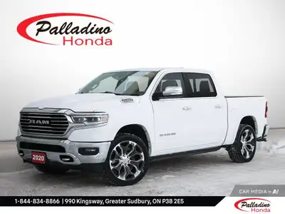 Step into the world of rugged luxury with the 2020 RAM 1500 Longhorn, available at Palladino Honda i...