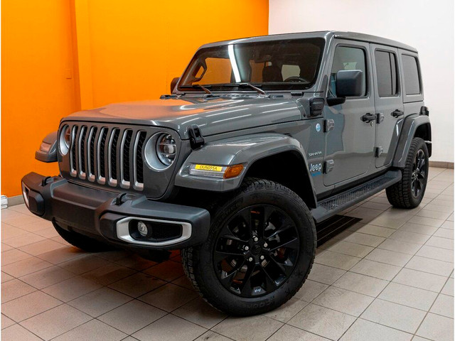  2021 Jeep Wrangler 4xe SAHARA 4X4 *TOIT SKY* NAV SIÈGES / VOLAN in Cars & Trucks in Laurentides