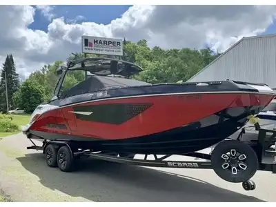 2024 Scarab 285 ID TWIN ROTAX 300 2024 SCARAB 285 ID - Black/Crimson Red w/Graphics Powered by ROTAX...