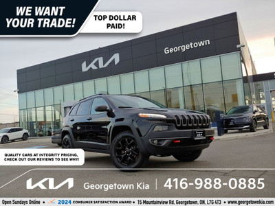  2018 Jeep Cherokee Trailhawk Leather Plus 3.2L 4WD | SUNROOF | 