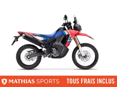 Concessionnaire des véhicules neufs et d'occasion. Double-usage HONDA CRF300L Rally ABS 2025 La moto...
