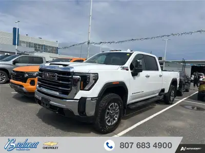 Leather Seats, Power Pedals, Apple CarPlay, Android Auto, LED Lights! Bold and burly, this GMC 2500H...