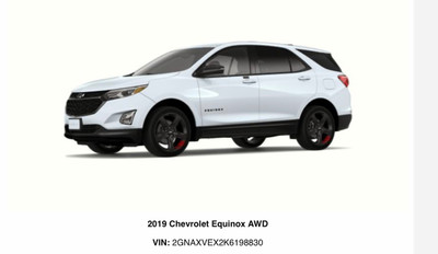 2019 Chevrolet Equinox LT,  Low mileage,  2.0 litre eng.