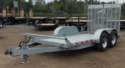 2025 Canada Trailer Galvanized SL7x14 Tandem axle Equipment Hauler. GVWR 15120lbs with a payload of...