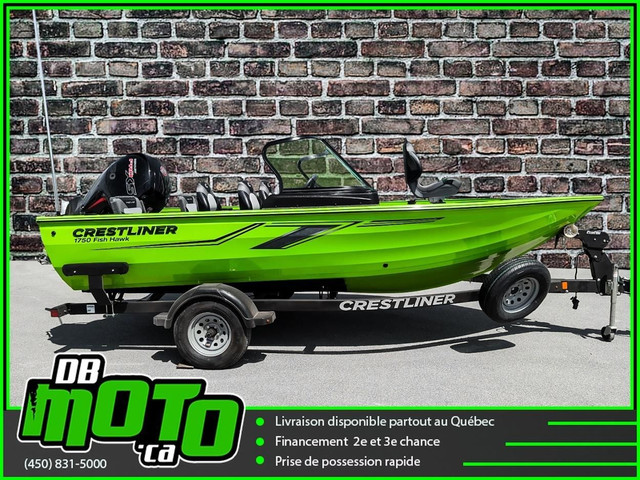 2023 Crestliner FISH HAWK 1750 WT ** aucun frais cache ** in Powerboats & Motorboats in Lanaudière