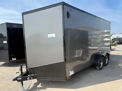 2026 Forest River 7X16 Tandem axle 7000 lb GVWR with a cargo capacity of nearly 4700lbs. This traile...