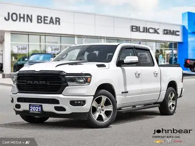 2021 Ram 1500 Sport ONE OWNER | CLEAN CARFAX | LOCAL TRADE 115V Rear Auxiliary Power Outlet, Apple C...