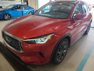 Look at this certified 2020 INFINITI QX50 Sensory AWD | Leather | Sunroof | Nav | Cooled + Heated Se...